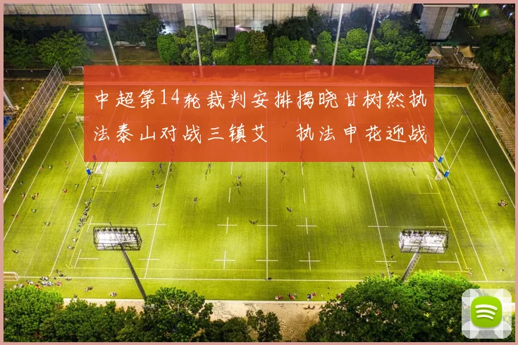 中超第14轮裁判安排揭晓甘树然执法泰山对战三镇艾堃执法申花迎战新鹏城